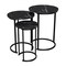 Hastings Home Set of 3 Round Nesting Tables, Black 319744BUV - alternate 8